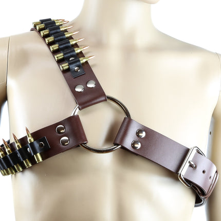 FH111BRN-BRS BRASS BULLET BROWN SIDE HARNESS 1 3/4" WIDE