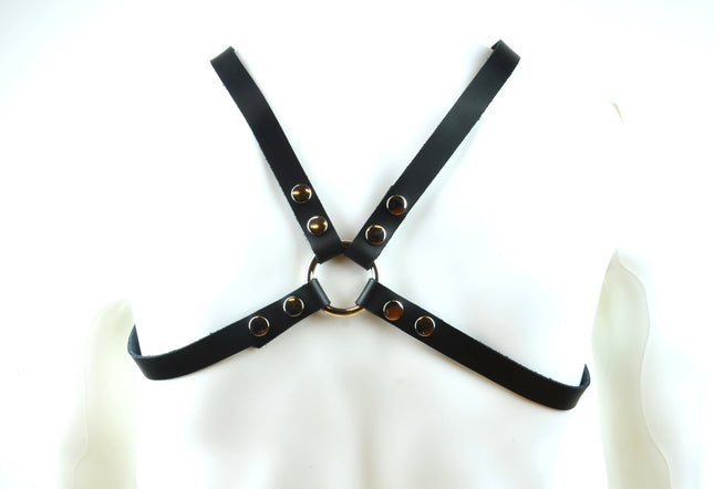 FH126 1" CROSS HARNESS WITH SILVER OR BLACK RINGS