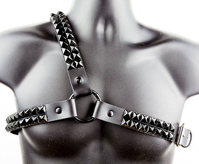 FH134-BS 2 ROW BLACK PYRAMID AND BLACK RING 3