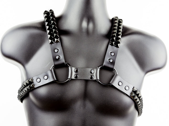 FH136-BS 2 ROW PYRAMID BULLDOG HARNESS