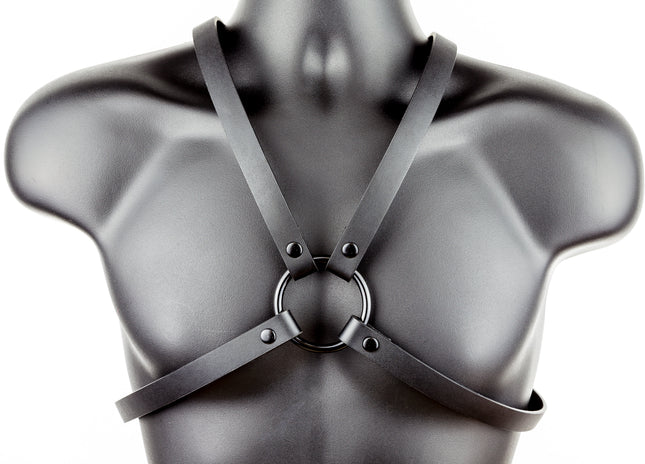 FH151-BS 1 1/4" BLACK RING CROSS HARNESS