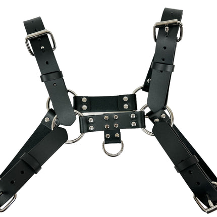 FH155D VEGAN -D RING MIDDLE 4 BUCKLE HANDMADE