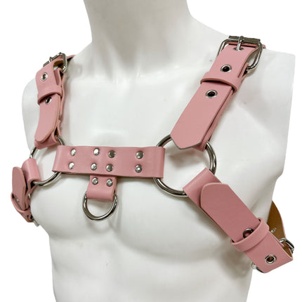 FH155D VEGAN -D RING MIDDLE 4 BUCKLE HANDMADE