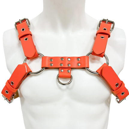 FH155D VEGAN -D RING MIDDLE 4 BUCKLE HANDMADE