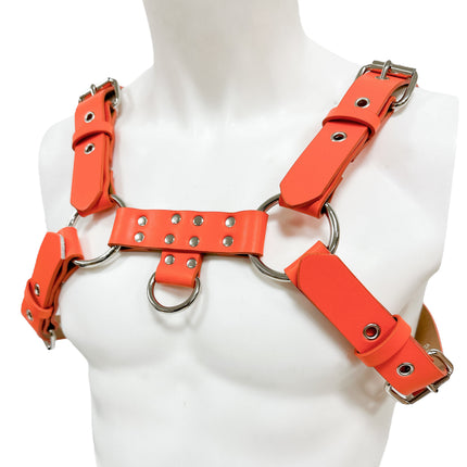 FH155D VEGAN -D RING MIDDLE 4 BUCKLE HANDMADE
