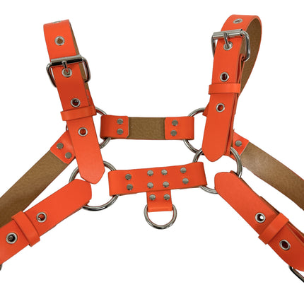 FH155D VEGAN -D RING MIDDLE 4 BUCKLE HANDMADE