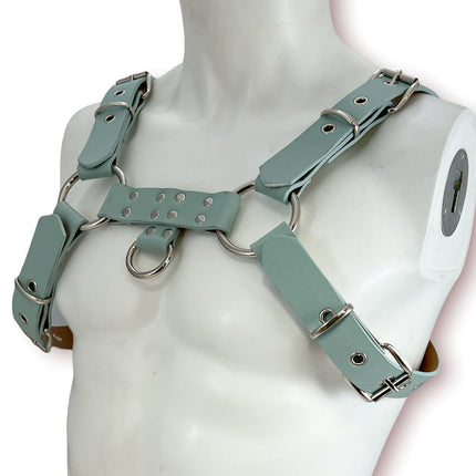 FH155D VEGAN -D RING MIDDLE 4 BUCKLE HANDMADE