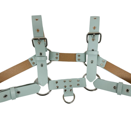 FH155D VEGAN -D RING MIDDLE 4 BUCKLE HANDMADE