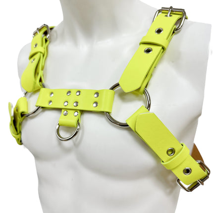 FH155D VEGAN -D RING MIDDLE 4 BUCKLE HANDMADE
