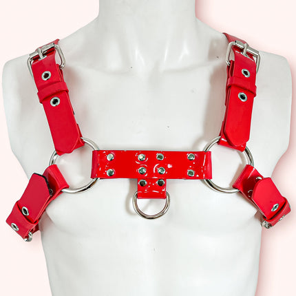 FH155D VEGAN -D RING MIDDLE 4 BUCKLE HANDMADE