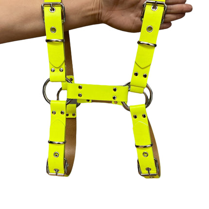 FH155D VEGAN -D RING MIDDLE 4 BUCKLE HANDMADE
