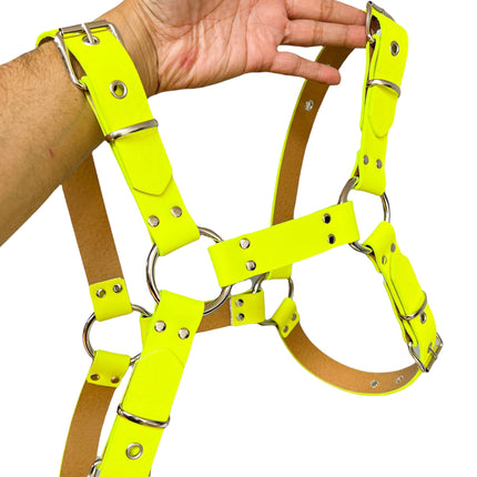 FH155D VEGAN -D RING MIDDLE 4 BUCKLE HANDMADE