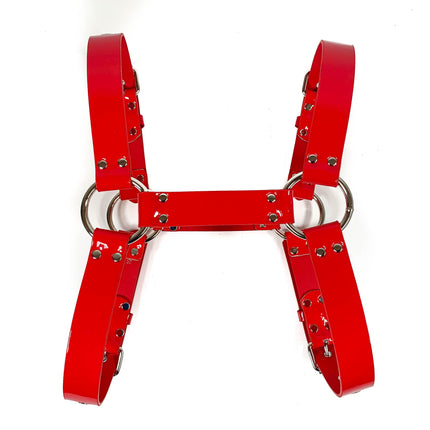 FH155PATENT BUCKLE BULLDOG HARNESS ASSORTED PATENT