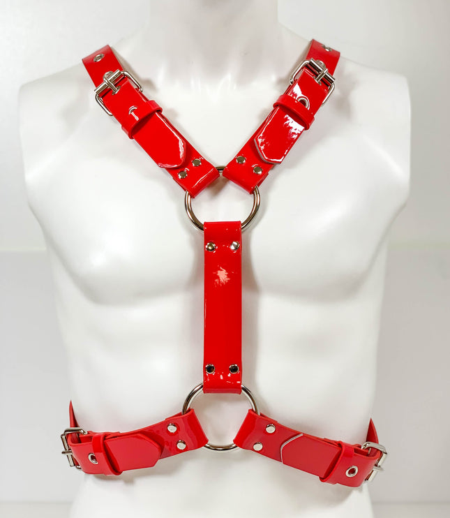 FH156PATENT BUCKLE VERTICAL HARNESS ASSORTED PATENT