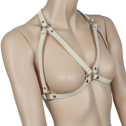 FHW121T LEATHER BRA TAN HARNESS PLAIN