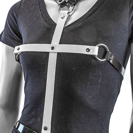 FHW123WHT WHITE CROSS VINYL HARNESS
