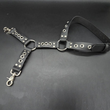 FL101EYE GROMMET THIGH HARNESS GENUINE LEATHER O RINGS BUCKLE