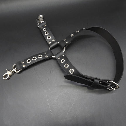 FL102EYE GROMMET THIGH HARNESS GENUINE LEATHER O RINGS BUCKLE