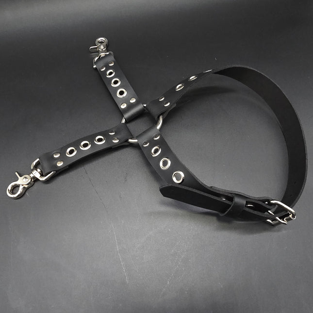 FL102EYE GROMMET THIGH HARNESS GENUINE LEATHER O RINGS BUCKLE