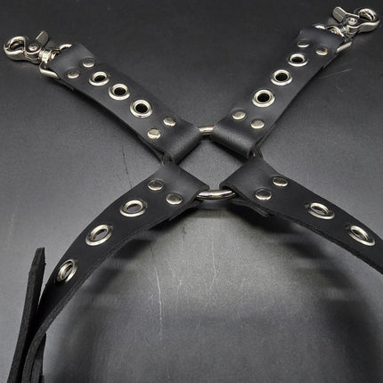 FL102EYE GROMMET THIGH HARNESS GENUINE LEATHER O RINGS BUCKLE