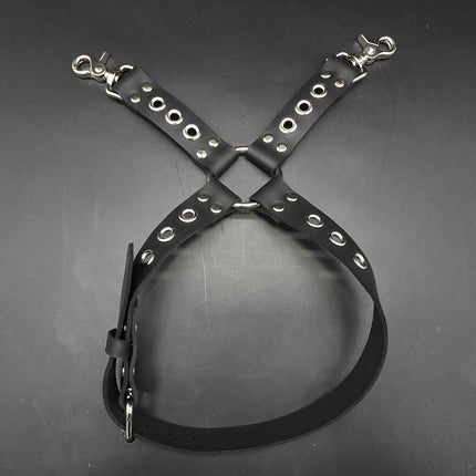 FL102EYE GROMMET THIGH HARNESS GENUINE LEATHER O RINGS BUCKLE
