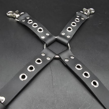 FL102EYE GROMMET THIGH HARNESS GENUINE LEATHER O RINGS BUCKLE