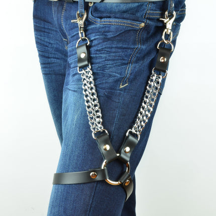 FL112 CHROME CHAIN LEG HARNESS