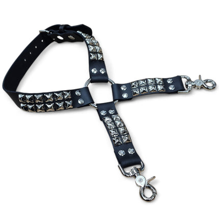 FL150  STUDDED LEG HARNESS GENUINE LEATHER