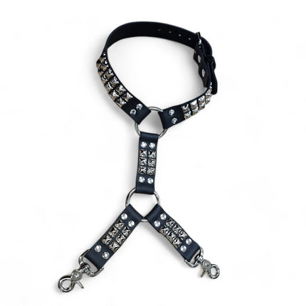 FL152  STUDDED LEG HARNESS GENUINE LEATHER