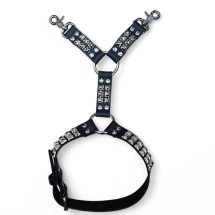FL152  STUDDED LEG HARNESS GENUINE LEATHER