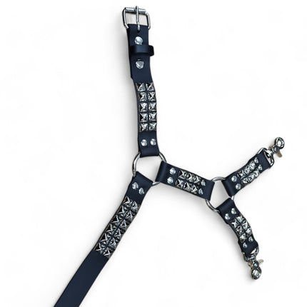 FL152  STUDDED LEG HARNESS GENUINE LEATHER