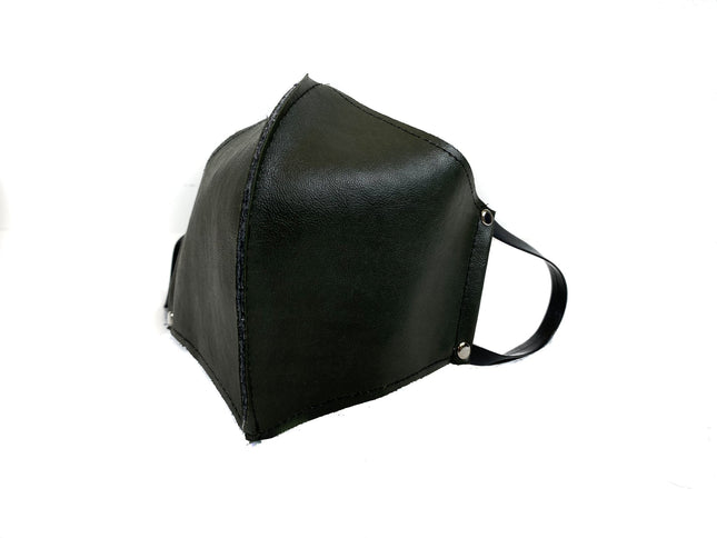 FM200VG BLACK VEGAN LEATHER FACE MASK