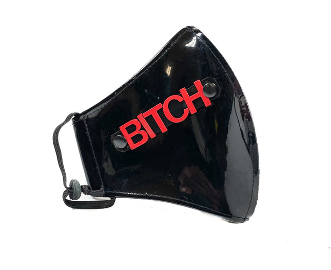FM206P-FO RED FUCK OFF PATENT FACE MASK