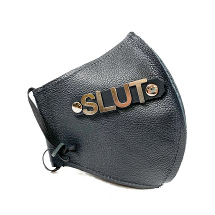 FM207LEA-SLT SLUT LEATHER BLACK FACE MASK