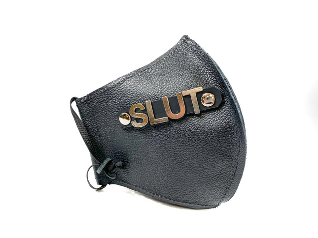 FM207LEA-SLT SLUT LEATHER BLACK FACE MASK