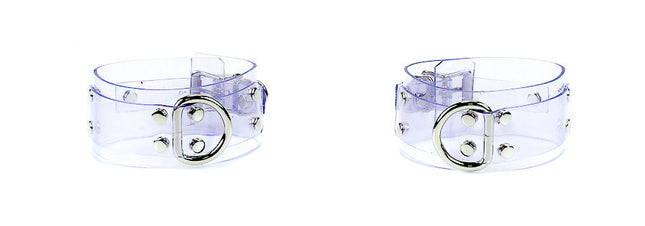 FMA104VN PAIR OF 3" WIDE VINYL HANDCUFF WITH D