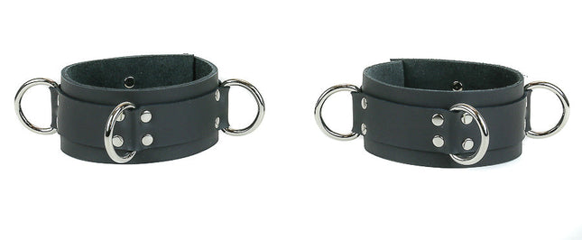 FMA106L PAIR OF 3" WIDE LEATHER ANKLE CUFF