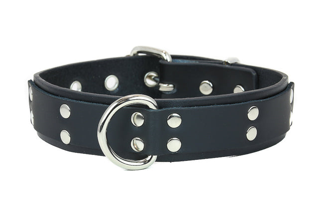 FMC104-VEGAN VEGAN LEATHER 1 1/4" COLLAR WITH LARGE D