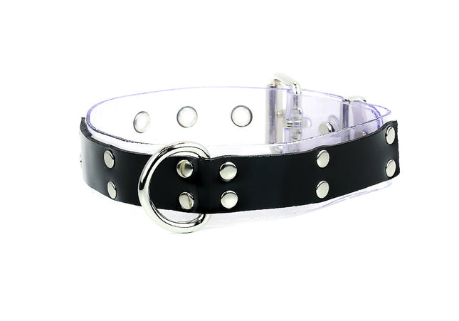 FMC104VN-CLR VINYL 1 1/4" COLLAR WITH LARGE D RING