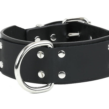 FMC107VEGAN VEGAN LEATHER 1 3/4" COLLAR WITH LARGE D