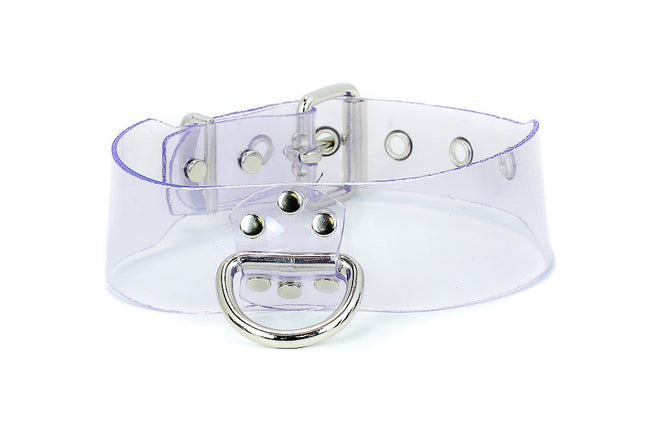 FMC108VN-CLR VINYL 1 3/4" COLLAR WITH LARGE D RING