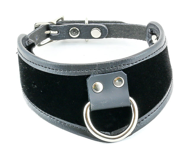 FMC113VEL LEATHER TRIM VELVET D RING POSTURE COLLAR