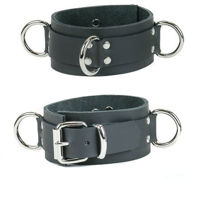 FMD106L D TRIPLE RING LEATHER ARMBAND SINGLE
