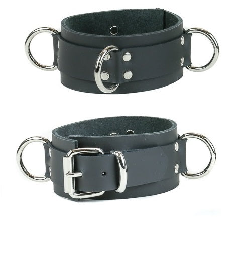FMD106L D TRIPLE RING LEATHER ARMBAND SINGLE