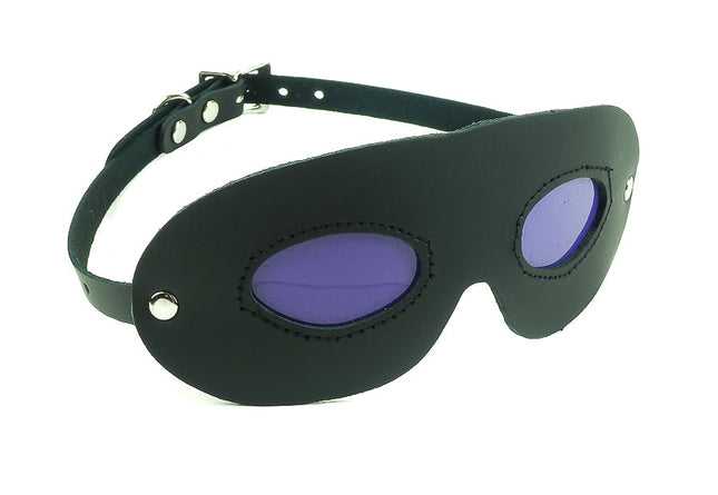FME102-PPL BLACK EYE MASK WITH PURPLE LENS