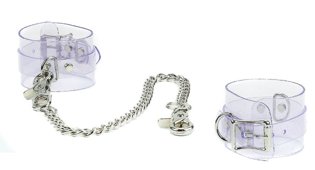 FMH104VN D RING VINYL HANDCUFF WITH CHAIN