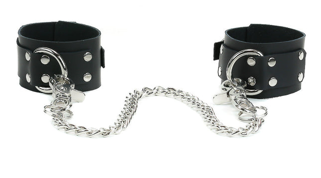 FMH106L D RING LEATHER HANDCUFF