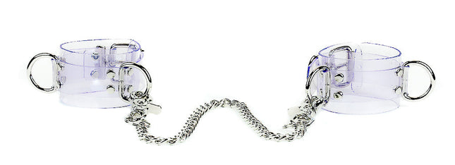 FMH114VN LARGE D RING VINYL HANDCUFF WITH CHAIN