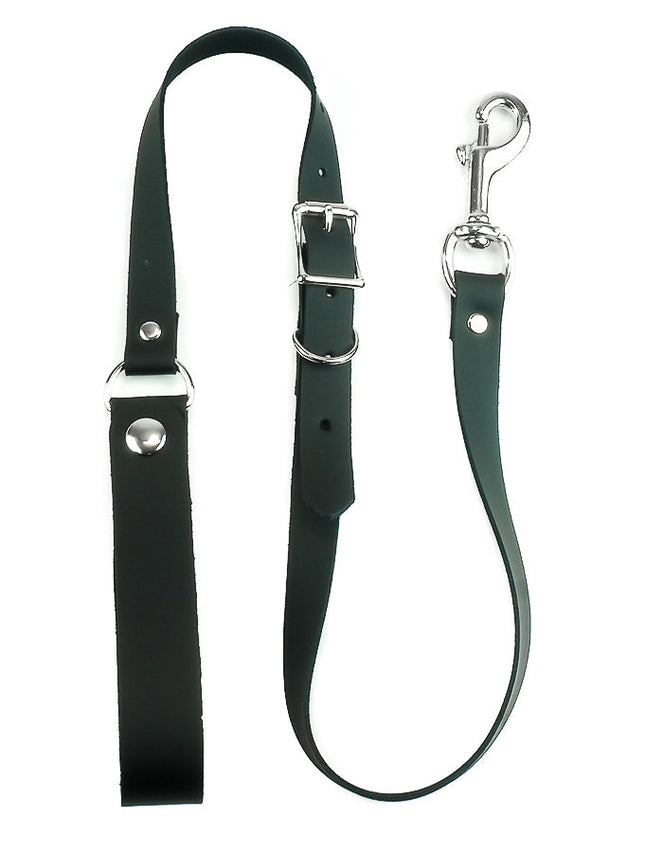 FML101 LEATHER LEASH WITH 3" HOOK