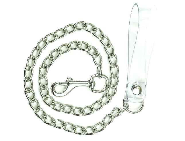 FML105VN-CLR PVC FML105VN-BLK  4MM HEAVY CHAIN LEASH WITH 3" HOOK